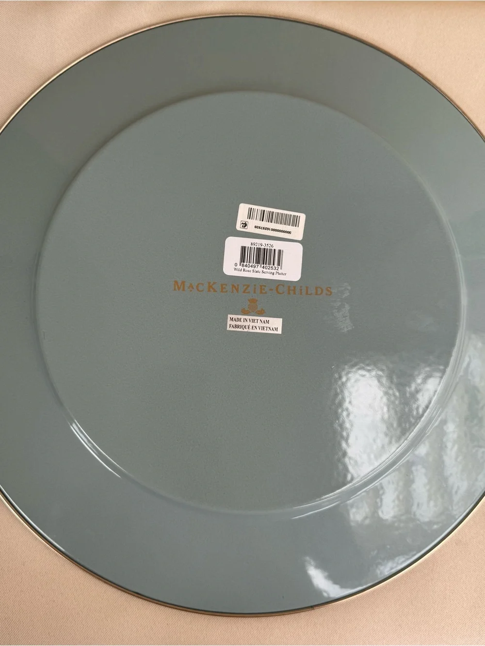 MacKenzie-Childs Wild Rose Slate Serving Platter